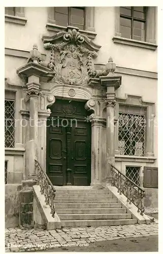 AK / Ansichtskarte Ellwangen Jagst Gymnasium Portal Kat. Ellwangen (Jagst)