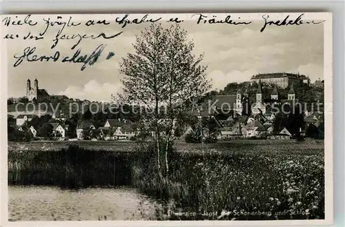 AK / Ansichtskarte Ellwangen Jagst Wallfahrtskirche Schoenenberg Schloss Kat. Ellwangen (Jagst)