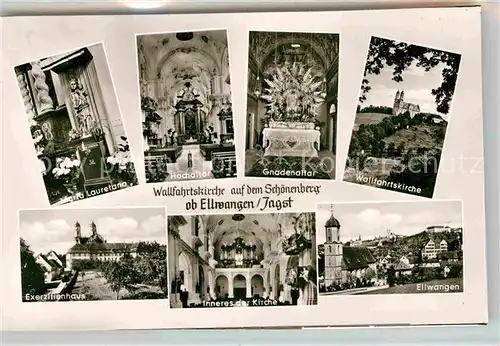 AK / Ansichtskarte Ellwangen Jagst Maria Lauretana Inneres der Kirche Wallfahrtskirche Gnadenaltar Kat. Ellwangen (Jagst)