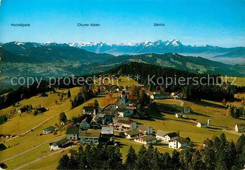 AK / Ansichtskarte Sulzberg Allgaeu Fliegeraufnahme mit Saentis  Kat. Sulzberg