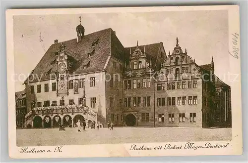 AK / Ansichtskarte Heilbronn Neckar Rathaus Robert Mayer Denkmal Kat. Heilbronn