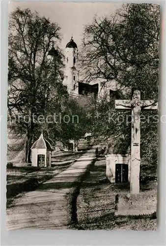 AK / Ansichtskarte Ellwangen Jagst Wallfahrtskirche Schoenenberg Kreuzweg Kat. Ellwangen (Jagst)