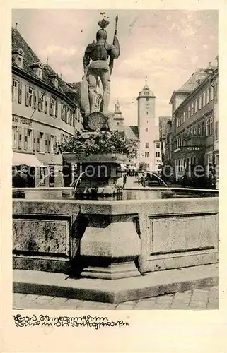 AK / Ansichtskarte Bad Mergentheim Brunnen Burgstrasse Kat. Bad Mergentheim