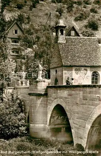 AK / Ansichtskarte Bad Mergentheim Wolfgangsbruecke Wolfgangskapelle Kat. Bad Mergentheim