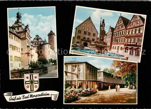 AK / Ansichtskarte Mergentheim Bad Schloss Rathaus Milchlingsbrunnen Wandelhalle Kat. Bad Mergentheim