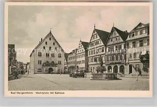 AK / Ansichtskarte Mergentheim Bad Marktplatz Rathaus Kat. Bad Mergentheim