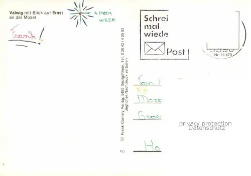 AK / Ansichtskarte Valwig Moselpartien Kat. Valwig