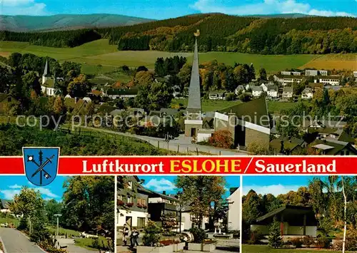 AK / Ansichtskarte Eslohe Sauerland Fliegeraufnahme Ortspartien Kat. Eslohe (Sauerland)