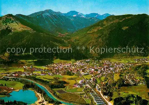 AK / Ansichtskarte Immenstadt Allgaeu mit Mittag Steineberg Stuiben Sedererstuiben Rindalphorn Allgaeuer Alpen Fliegeraufnahme Kat. Immenstadt i.Allgaeu