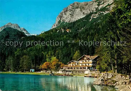 AK / Ansichtskarte Hintersee Berchtesgaden Seehotel Gamsbock Kat. Berchtesgaden