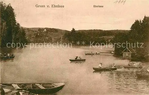 AK / Ansichtskarte Ebnisee Bootspartien Welzheimer Wald