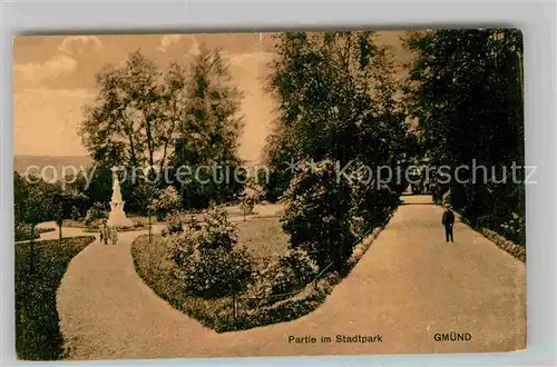 AK / Ansichtskarte Gmuend Schwaebisch Partie im Stadtpark Kat. Schwaebisch Gmuend