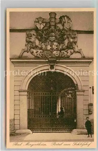 AK / Ansichtskarte Mergentheim Bad Schlosshof Portal Kat. Bad Mergentheim