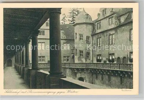 AK / Ansichtskarte Mergentheim Bad Schlosshof Prinzessinnengang Kat. Bad Mergentheim