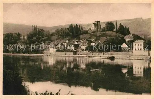 AK / Ansichtskarte Neckarsteinach Neckarpartie mit Vorder und Mittelburg Kat. Neckarsteinach