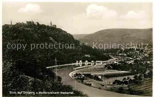 AK / Ansichtskarte Neckarsteinach Neckarpartie mit Dilsberg Kat. Neckarsteinach