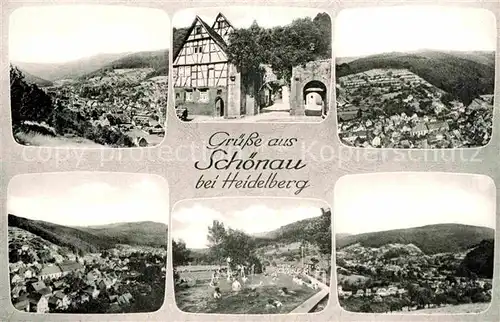 AK / Ansichtskarte Schoenau Odenwald Panoramen  Kat. Schoenau