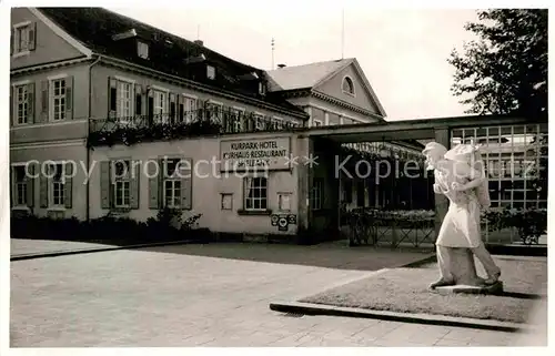 AK / Ansichtskarte Duerkheim Bad Kurpark Hotel Kurhaus Winzerstatue Kat. Bad Duerkheim