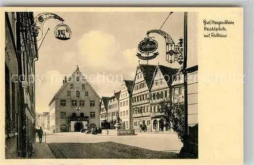 AK / Ansichtskarte Mergentheim Bad Marktplatz Rathaus Kat. Bad Mergentheim