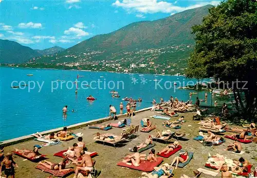 AK / Ansichtskarte Tenero Lago Maggiore Camping Tamaro Badestrand