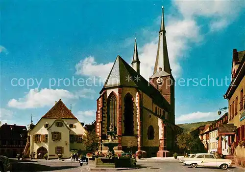 AK / Ansichtskarte Deidesheim Marktplatz Kirche Sankt Ulrich Kat. Deidesheim