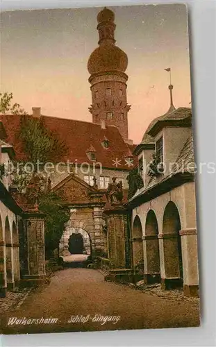 AK / Ansichtskarte Weikersheim Schloss Eingang Kat. Weikersheim