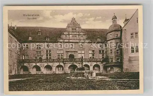 AK / Ansichtskarte Weikersheim Schlosshof Kat. Weikersheim