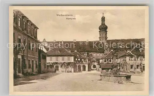 AK / Ansichtskarte Weikersheim Marktplatz Kat. Weikersheim