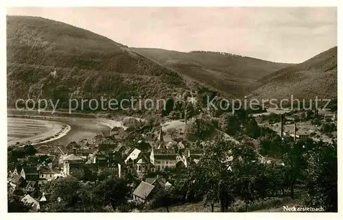 AK / Ansichtskarte Neckarsteinach Neckarpartie mit Vorderburg Mittelburg Hinterburg Burg Schwalbennest Kat. Neckarsteinach