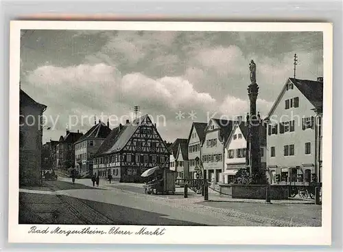 AK / Ansichtskarte Mergentheim Bad Oberer Markt Brunnen Kat. Bad Mergentheim