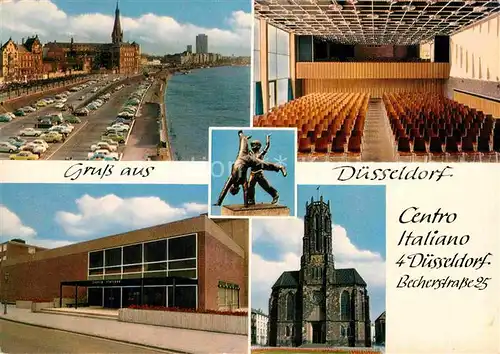 AK / Ansichtskarte Duesseldorf Centro Italiano Denkmal Skulptur Kirche Kat. Duesseldorf