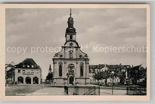 AK / Ansichtskarte Frankenthal Pfalz Rathausplatz Rathaus Kat. Frankenthal (Pfalz)