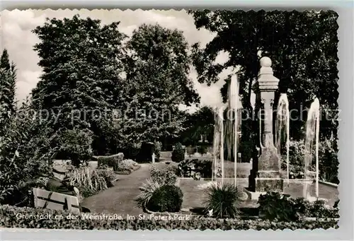 AK / Ansichtskarte Gruenstadt St Peters Park Brunnen Kat. Gruenstadt