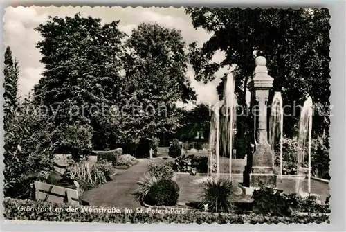 AK / Ansichtskarte Gruenstadt St Peters Park Brunnen Kat. Gruenstadt