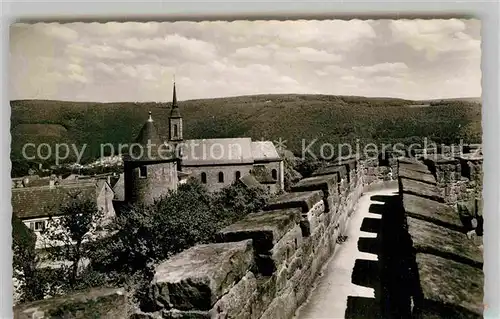 AK / Ansichtskarte Dilsberg Neckar Burgruine Kirche