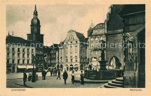 AK / Ansichtskarte Dortmund Marktplatz Brunnen Kat. Dortmund