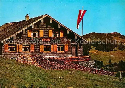 AK / Ansichtskarte Balderschwang Burgl Huette am Feuerstaetterkopf Allgaeuer Alpen Kat. Balderschwang