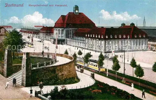 AK / Ansichtskarte Dortmund Hauptbahnhof mit Freistuhl Kat. Dortmund