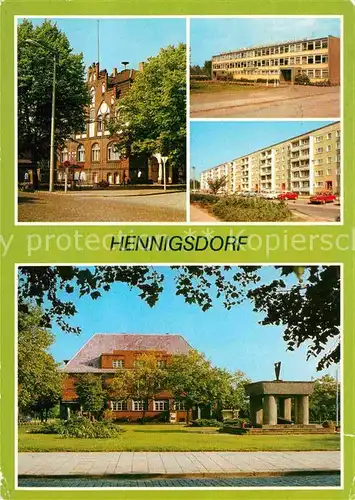 AK / Ansichtskarte Hennigsdorf Rathaus Betriebsschule Wilhelm Florian Hradecker Strasse  Kat. Hennigsdorf