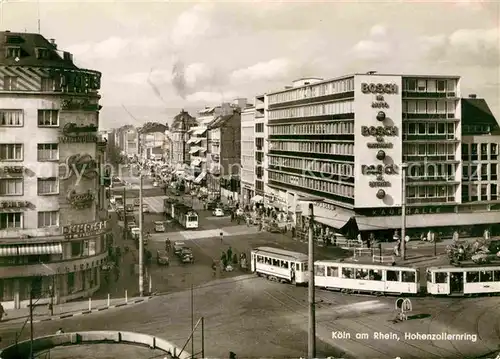 AK / Ansichtskarte Strassenbahn Koeln am Rhein Hohenzollernring  Kat. Strassenbahn