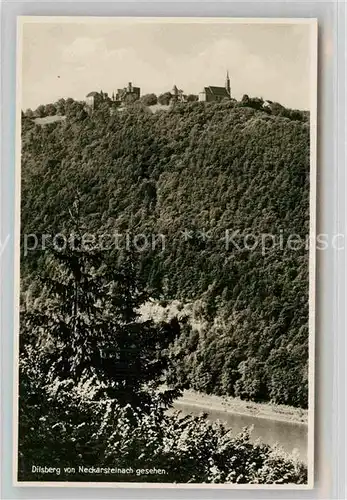 AK / Ansichtskarte Dilsberg Neckar Burgruine Kirche