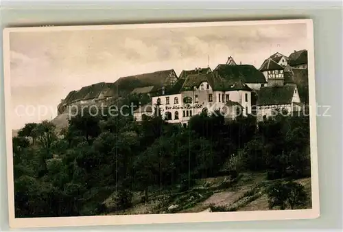 AK / Ansichtskarte Dilsberg Neckar Bergfeste Dilsberg mit Gasthof Schoene Aussicht