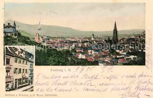 AK / Ansichtskarte Freiburg Breisgau Gasthaus zum Hirschen Panorama Kat. Freiburg im Breisgau