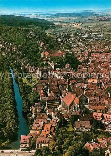 AK / Ansichtskarte Tuebingen Blick von Osten auf die Innenstadt Schlossberg Ammertal Fliegeraufnahme Kat. Tuebingen