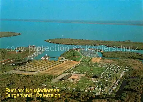 AK / Ansichtskarte Rust Burgenland Seeanlage am Neusiedlersee Fliegeraufnahme Kat. Rust