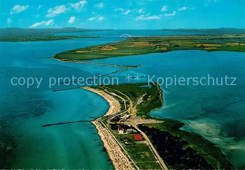 AK / Ansichtskarte Burg Fehmarn Ostseebad Fehmarnsundbruecke Fliegeraufnahme Kat. Fehmarn