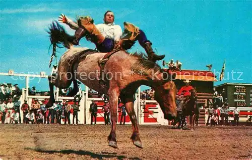 AK / Ansichtskarte Pferdesport Pferderennen Reitsport Bronc Riding Calgary Stampede  Kat. Sport