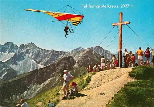 AK / Ansichtskarte Drachenflug Oberstdorf Fellhorngipfelkreuz  Kat. Flug