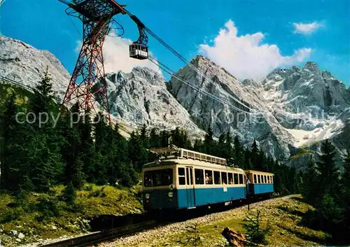 AK / Ansichtskarte Zahnradbahn Seilbahn Bayerische Zugspitzbahn Zugspitzgipfel  Kat. Bergbahn