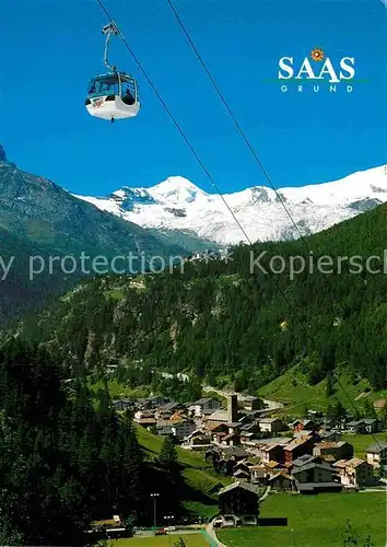 AK / Ansichtskarte Seilbahn Kreuzboden Hohsaas Saas Grund Allalinhorn  Kat. Bahnen